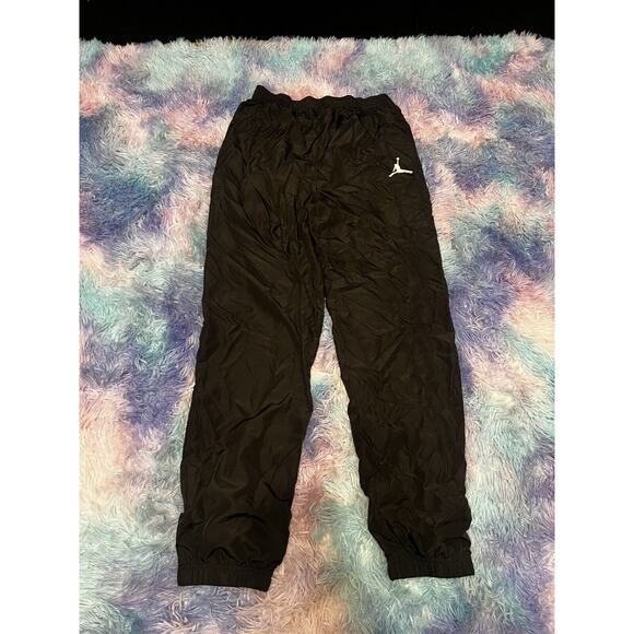 Nike Air Jordan Jumpman Woven Wind Pants Black Youth Large 95C719-023 FREE SHIP - Picture 1 of 6